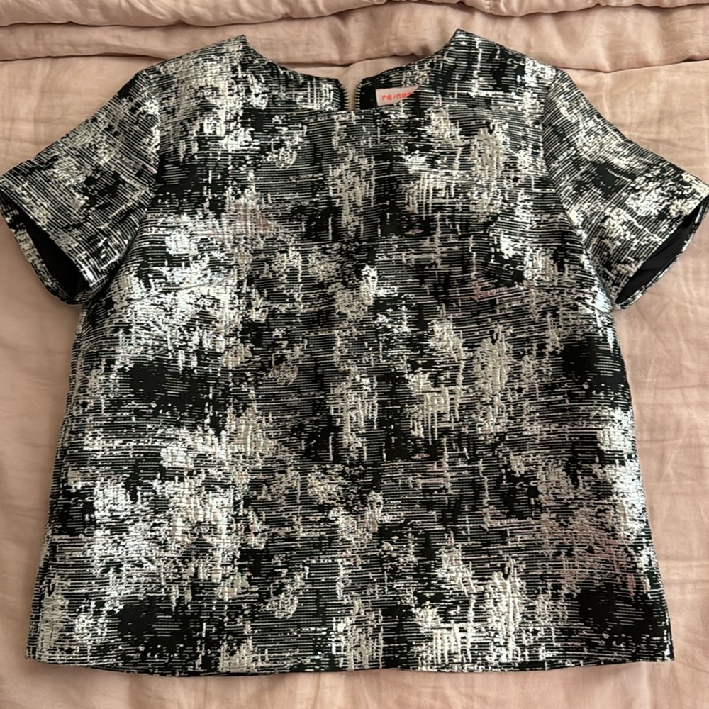 Black and silver top